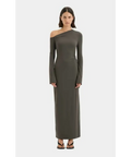Sir The Label Hana Tie Maxi Dress - 10 / Gray - Dresses