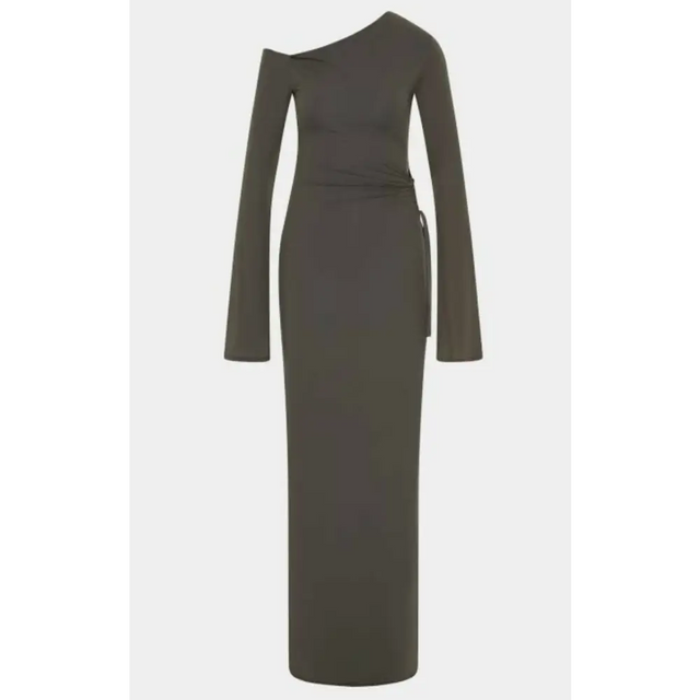 Sir The Label Hana Tie Maxi Dress - 10 / Gray - Dresses