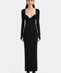Sir The Label Helena Long Sleeve Midi Dress In Black - 8 / Black - Dresses