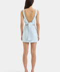 Sir The Label Iris Tie Mini Dress - 8 / Blue - Dresses