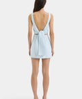 Sir The Label Iris Tie Mini Dress in Blue - Dresses