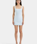 Sir The Label Iris Tie Mini Dress in Blue - Dresses