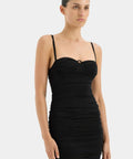 Sir The Label Jacques Gathered Midi Dress Black Size 8/10 - 10 / Black - Dresses