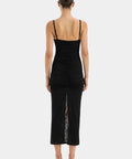 Sir The Label Jacques Gathered Midi Dress in Black - Dresses
