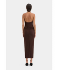 Sir The Label Jacques Knot Midi Dress Chocolate Size 8 - 8 / Brown - Dresses