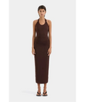 Sir The Label Jacques Knot Midi Dress Chocolate Size 8 - 8 / Brown - Dresses
