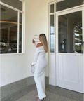 SIR the Label Kelvin Off Shoulder Dress - 6 / Ivory - Dresses