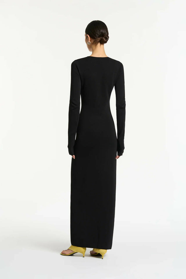 Sir The label Kinetic Bead Midi Dress - 6 / Black - Dresses