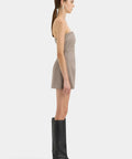 Sir The Label Leonardo Pleated Mini Dress - 6 / Gray - Dresses