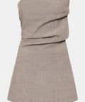 Sir The Label Leonardo Pleated Mini Dress - 6 / Gray - Dresses