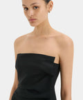 Sir The Label Leonardo Pleated Mini Dress in Black - Dresses