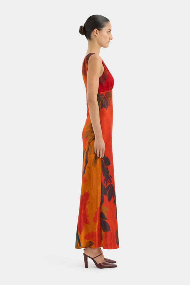 Sir the Label Lush V Neck Dress Wren Print Size AU 8 & 12 - Dresses