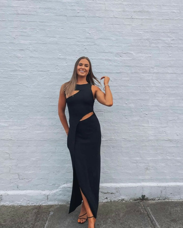 Sir The Label Nadja Cut Out Maxi Dress - 4 / Black - Dresses