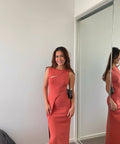 Sir The Label Nadja Maxi Dress in Terracotta - 8 / Terracotta - Dresses