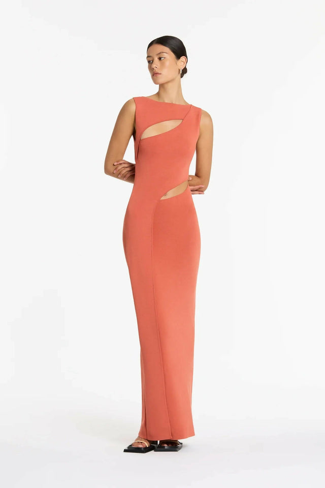 Sir The Label Nadja Maxi Dress in Terracotta - 8 / Terracotta - Dresses