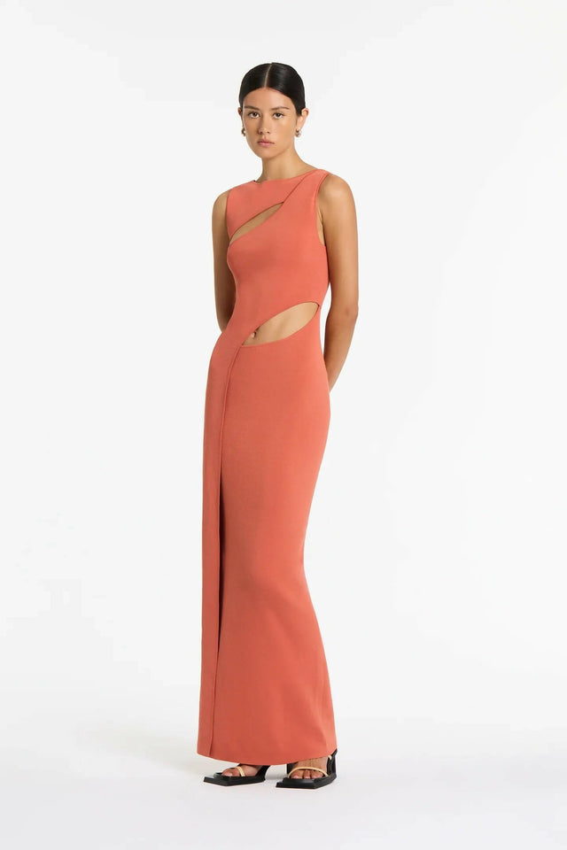 Sir The Label Nadja Maxi Dress in Terracotta - 8 / Terracotta - Dresses