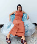 Sir The Label Nadja Maxi Dress in Terracotta - 8 / Terracotta - Dresses