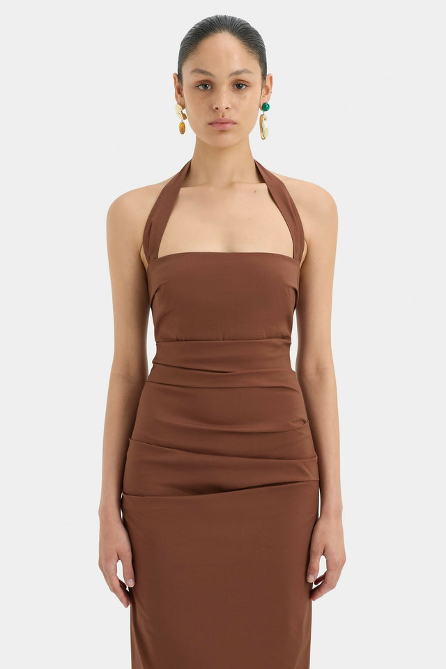 Sir The Label Nikki Gown - 6 / Brown - Dresses