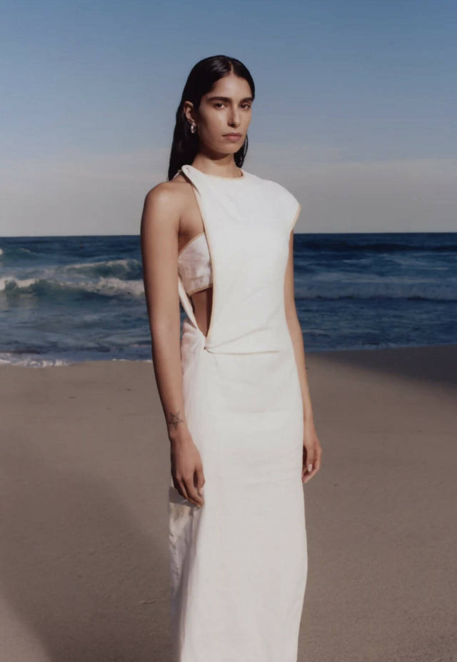 SIR - Sir The Label Noemi White Cut Out Midi Dress