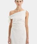 Sir The Label Off Shoulder Bettina Dress Size 12 - 10 / White - Dresses