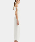 Sir The Label Off Shoulder Bettina Dress Size 12 - 10 / White - Dresses