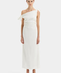 Sir The Label Off Shoulder Bettina Dress Size 12 - 10 / White - Dresses