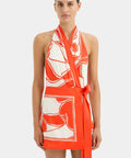 Sir The Label Ramona Halter Wrap Mini Dress Size 10 - 10 / Orange - Dresses