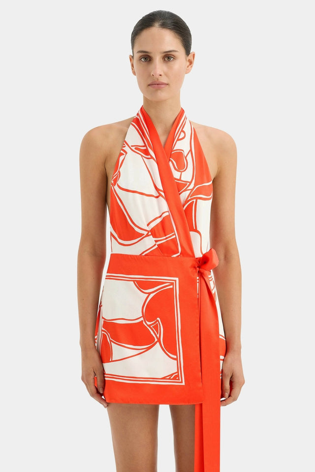 SIR - Sir The Label Ramona Wrap Halter Mini Dress