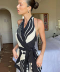Sir The Label Realise Wrap Halter Mini Size 8 - Dresses