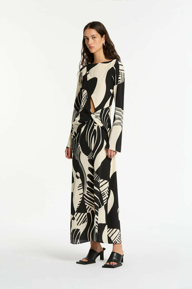Sir The Label Realisme Twist Maxi Dress - 10 / Print - Dresses