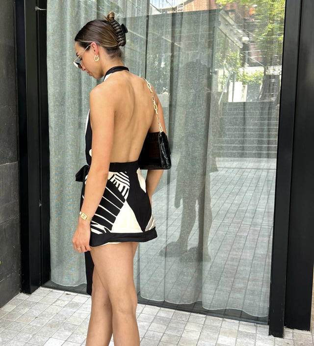 Sir The Label Realisme Wrap Halter Mini Dress - Dresses