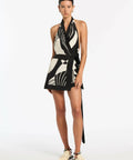 Sir The Label Realisme Wrap Halter Mini Dress - Dresses