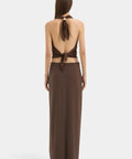 Sir The Label Rioja Halter Scarf Top & Mattheo Midi Skirt Brown - 6 / Brown - Outfit Sets