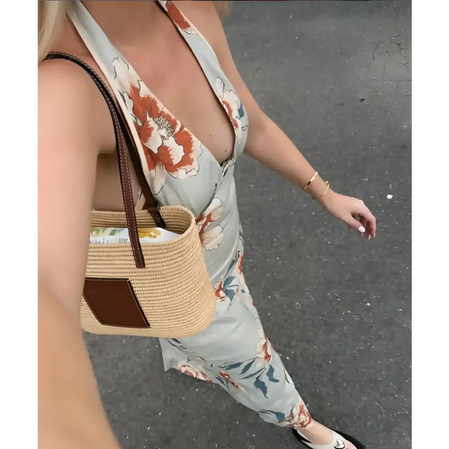 SIR The Label Roisin Halter Midi Dress Passion