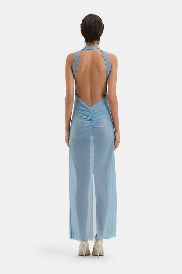 Sir The Label Ruby Open Back Gown Dress Aqua Blue - 6 / Blue - Dresses