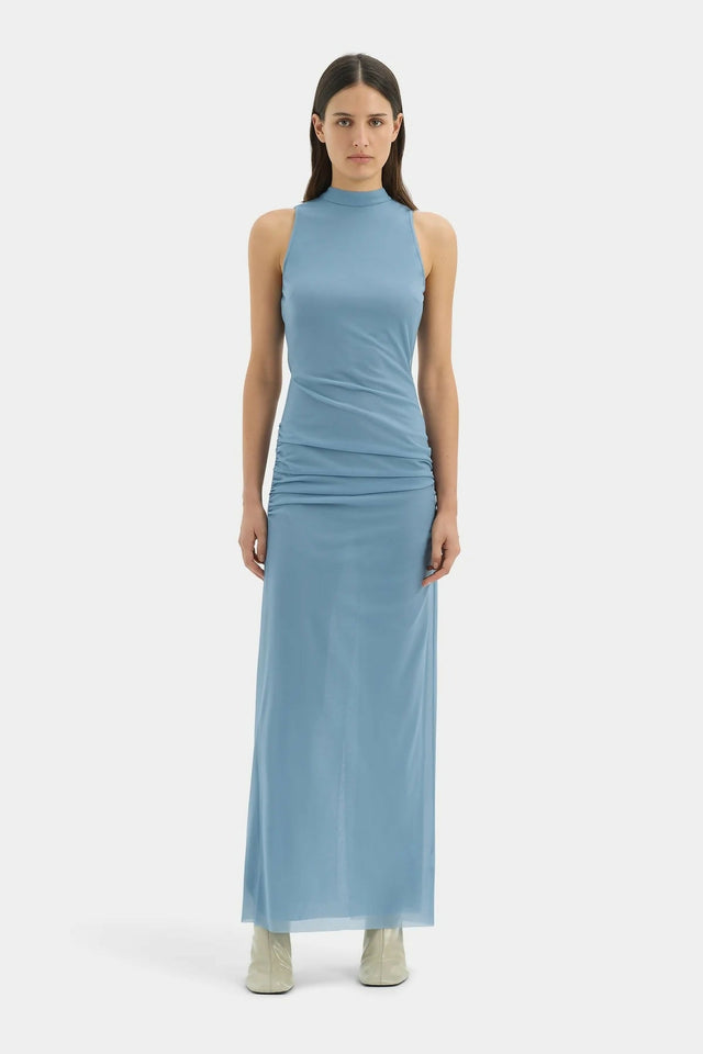 Sir The Label Ruby Open Back Gown Dress Aqua Blue - 6 / Blue - Dresses