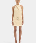 Sir The Label Sabina Belted Mini Dress in Butter - Dresses