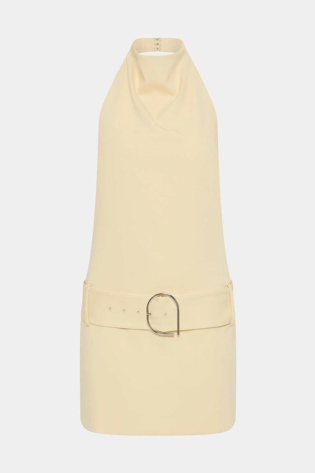 Sir The Label Sabina Belted Mini Dress in Butter - Dresses