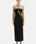 SIR - Sir The Label Salvador Black Beaded Halter Dress