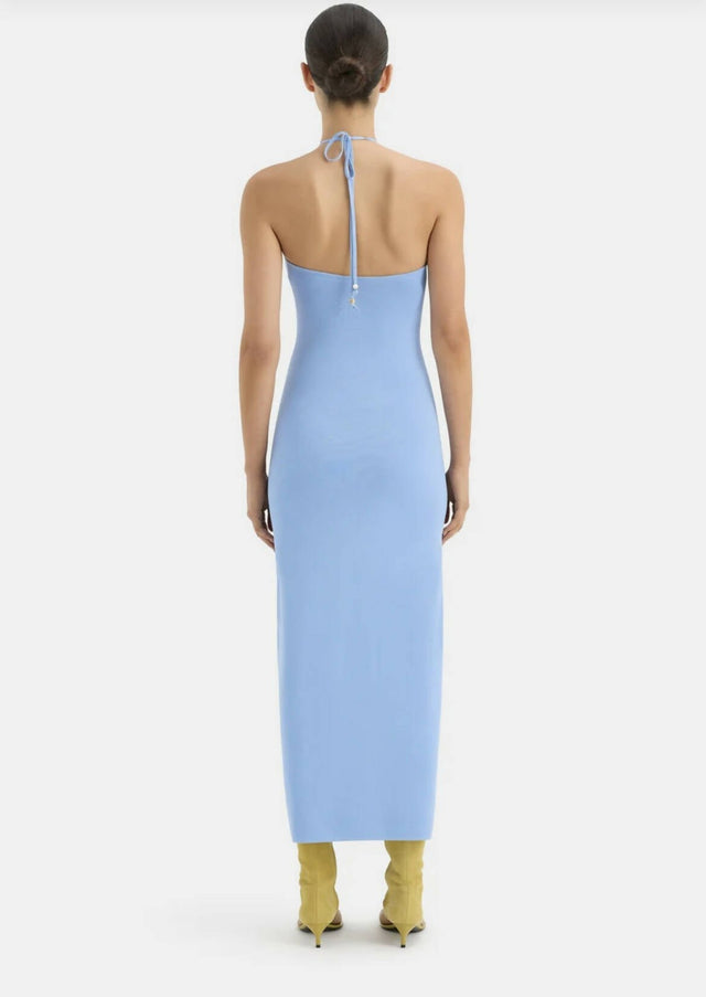 SIR - Sir The Label Salvador Cornflower Blue Beaded Halter Dress