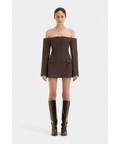 S70-SIR123-1052_SANDRINE_TAILORED_DRESS_CHOCOLATE-24386-SirTheLabel-0748