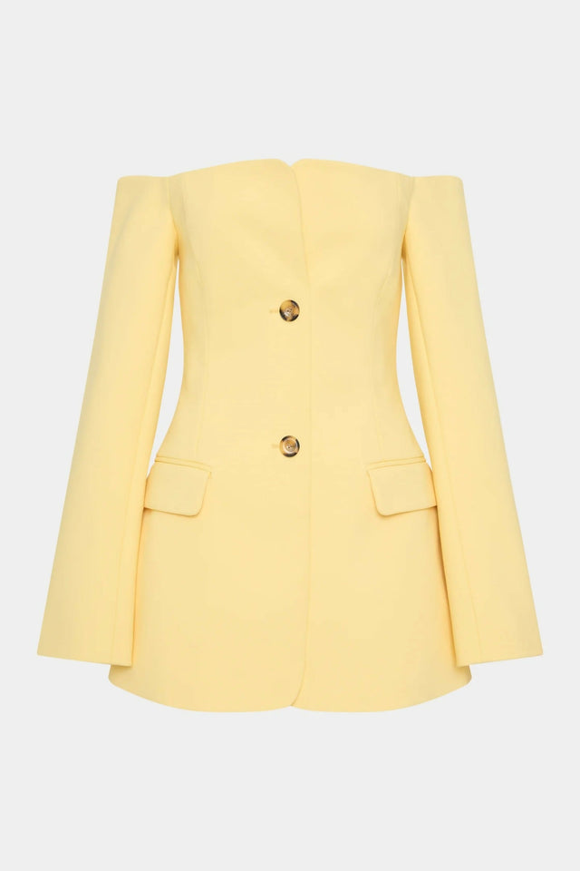 Sir the Label Sandrine Tailored Mini Dress - 6 / Yellow - Dresses