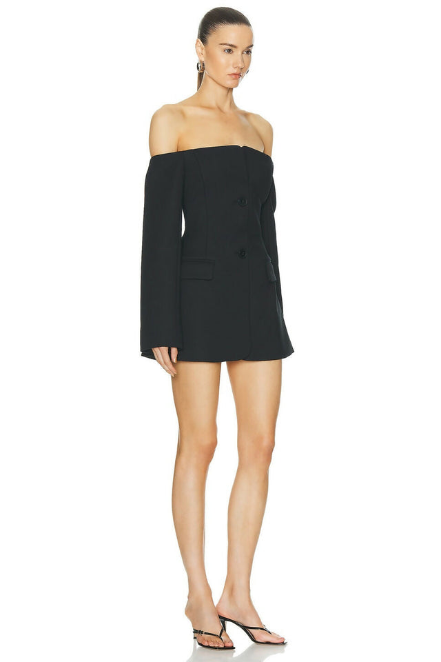 Sir The Label Sandrine Tailored Mini Dress in Black - Dresses