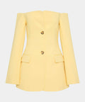 Sir The Label Sandrine Tailored Mini Dress in Lemon - Mini / Yellow - Dresses