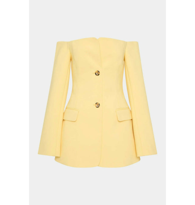 Sir the Label Sandrine Tailored Mini Dress In Limone - Dresses