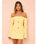 Sir the Label Sandrine Tailored Mini Dress In Limone - Dresses