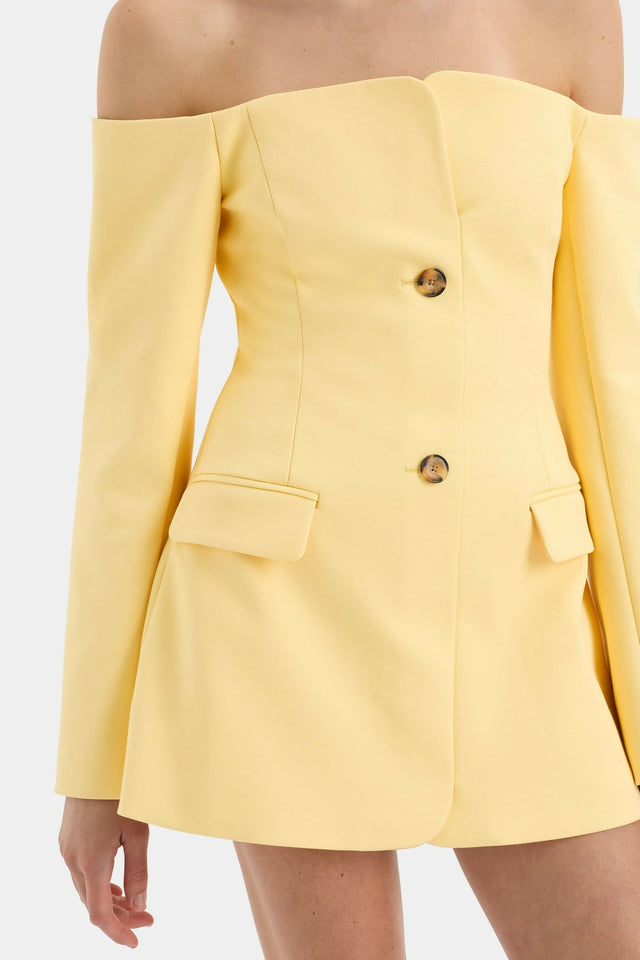 Sir The Label Sandrine Tailored Mini - Size 2 - 10 / Yellow - Dresses