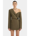 Sir The Label Sartoria Mini Dress Chocolate Marle Size & 1 - Dresses