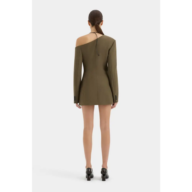 Sir The Label Sartoria Mini Dress Chocolate Marle Size & 1 - Dresses