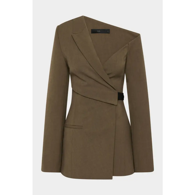Sir The Label Sartoria Mini Dress Chocolate Marle Size & 1 - Dresses